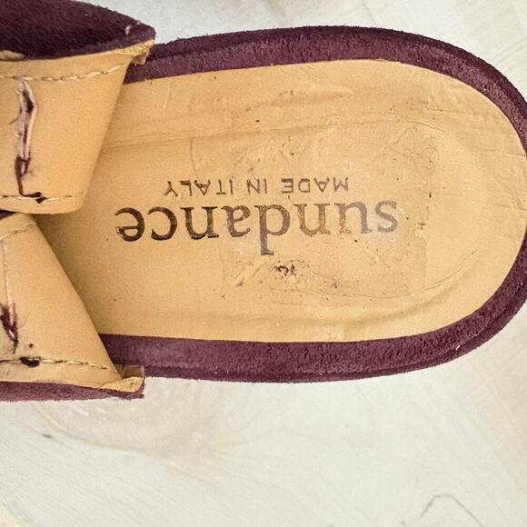 Sundance Mauve Suede Wedge Sandals Open Toe Ankle Strap Shoes Women Sz 40(9-9.5) - Picture 10 of 11